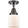 Caden Bell 5" Flush Mount - Oil Rubbed Bronze - Matte White Shade