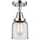 Caden Bell 5" Flush Mount - Polished Chrome - Clear Shade