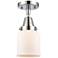 Caden Bell 5" Flush Mount - Polished Chrome - Matte White Shade