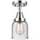 Caden Bell 5" Flush Mount - Polished Chrome - Seedy Shade