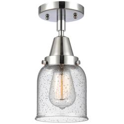 Caden Bell 5" Flush Mount - Polished Chrome - Seedy Shade