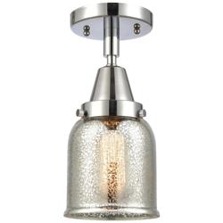 Caden Bell 5" Flush Mount - Polished Chrome - Silver Mercury Shade