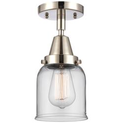 Caden Bell 5" Flush Mount - Polished Nickel - Clear Shade