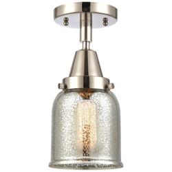 Caden Bell 5" Flush Mount - Polished Nickel - Silver Mercury Shade