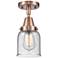 Caden Bell 5" LED Flush Mount - Antique Copper - Seedy Shade