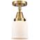 Caden Bell 5" LED Flush Mount - Brushed Brass - Matte White Shade