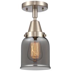 Caden Bell 5" LED Flush Mount - Brushed Satin Nickel - Plated Smoke Sh