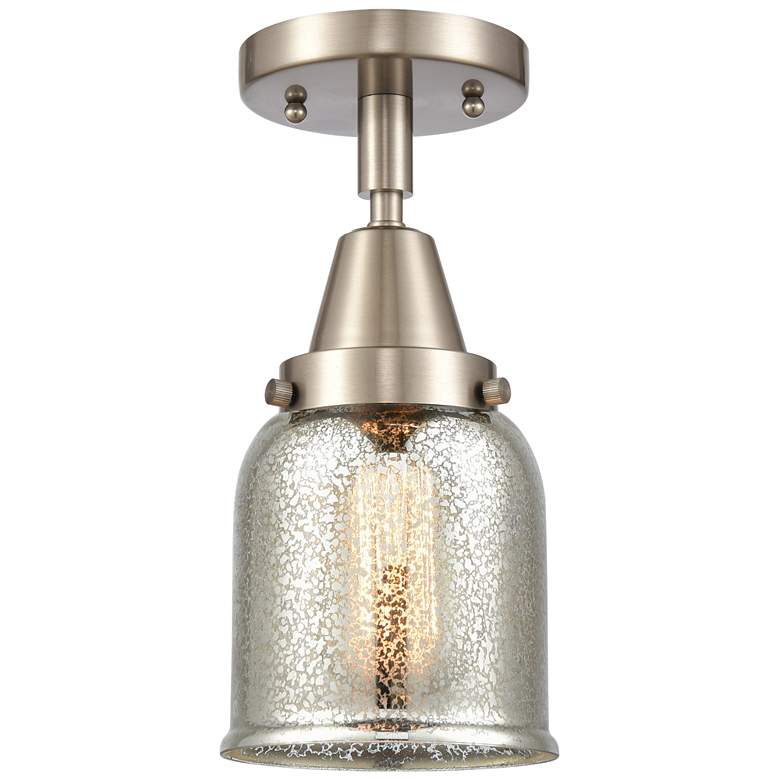 Image 1 Caden Bell 5" LED Flush Mount - Brushed Satin Nickel - Silver Mercury