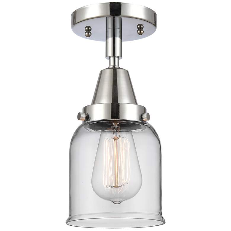 Image 1 Caden Bell 5 inch LED Flush Mount - Polished Chrome - Clear Shade