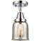 Caden Bell 5" LED Flush Mount - Polished Chrome - Silver Mercury Shade