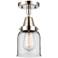 Caden Bell 5" LED Flush Mount - Polished Nickel - Clear Shade