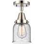 Caden Bell 5" LED Flush Mount - Polished Nickel - Seedy Shade