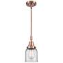 Caden Bell 5" Wide Copper Stem Hung Mini Pendant w/ Clear Shade