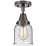 1_Caden Bell 5"W Bronze Ceiling Light with Clear Glass Shade