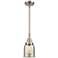 Caden Bell 5"W Brushed Nickel Stem Hung Mini Pendant w/ Mercury Shade
