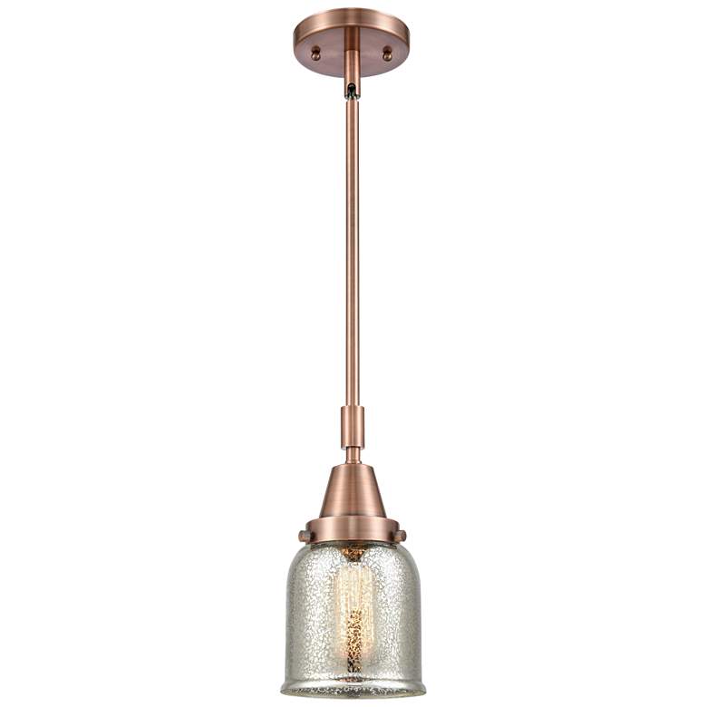 Image 1 Caden Bell 5"W Copper Stem Hung Mini Pendant w/ Silver Plated Mercury