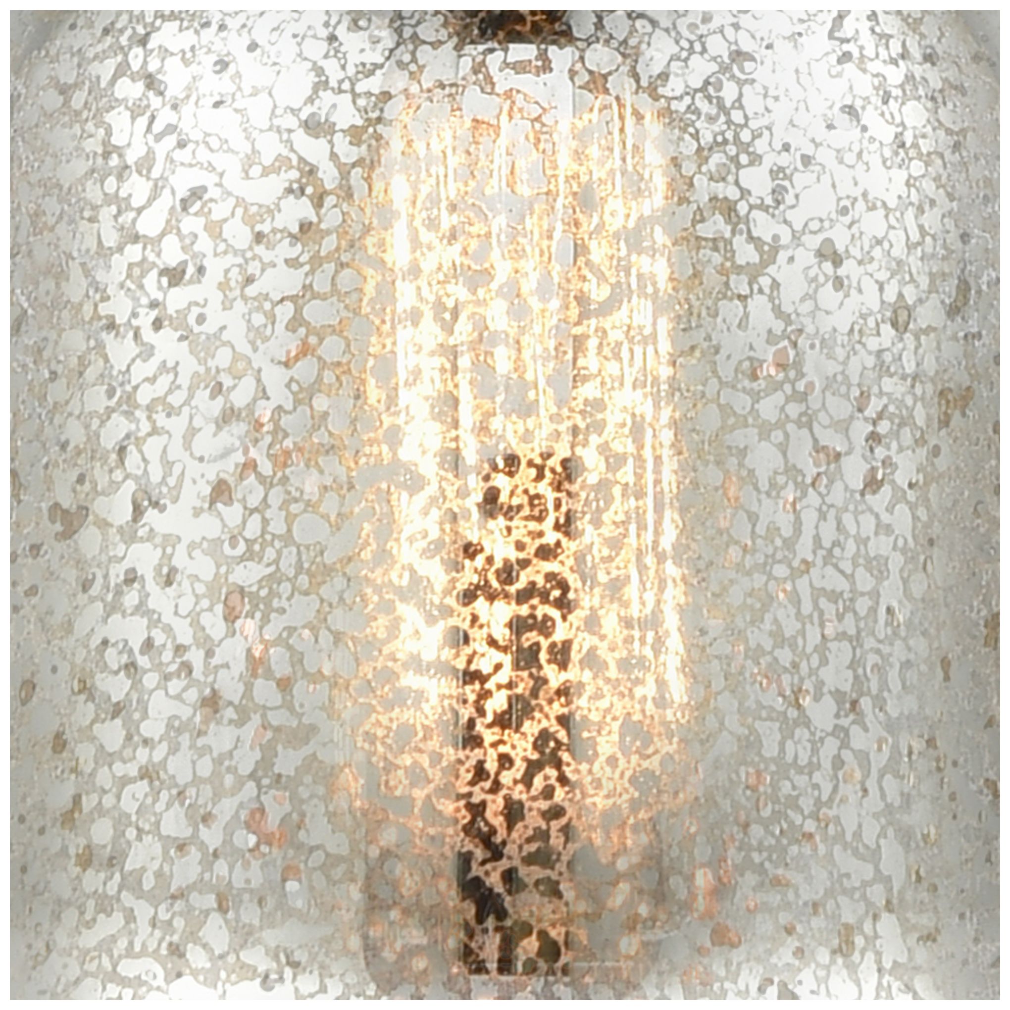 Image 3 Caden Bell 8" Flush Mount - Matte Black - Silver Mercury Shade more views