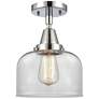 Caden Bell 8" Flush Mount - Polished Chrome - Clear Shade