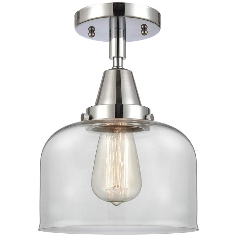 Image 1 Caden Bell 8 inch LED Flush Mount - Polished Chrome - Clear Shade