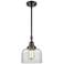 Caden Bell 8" Wide Oil Rubbed Bronze Stem Hung Mini Pendant w/ Clear S
