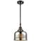 Caden Bell 8"W Bronze Stem Hung Mini Pendant w/ Silver Plated Mercury