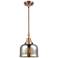 Caden Bell 8"W Copper Stem Hung Mini Pendant w/ Silver Plated Mercury 
