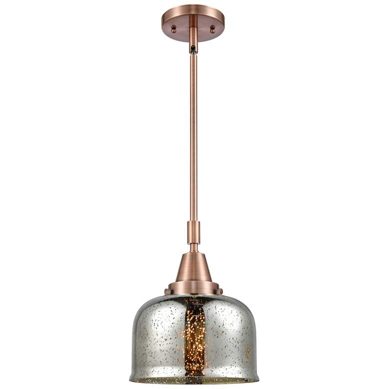 Image 1 Caden Bell 8"W Copper Stem Hung Mini Pendant w/ Silver Plated Mercury