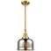 Caden Bell 8"W Gold Stem Hung Mini Pendant w/ Silver Plated Mercury Sh