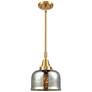 Caden Bell 8"W Gold Stem Hung Mini Pendant w/ Silver Plated Mercury Sh