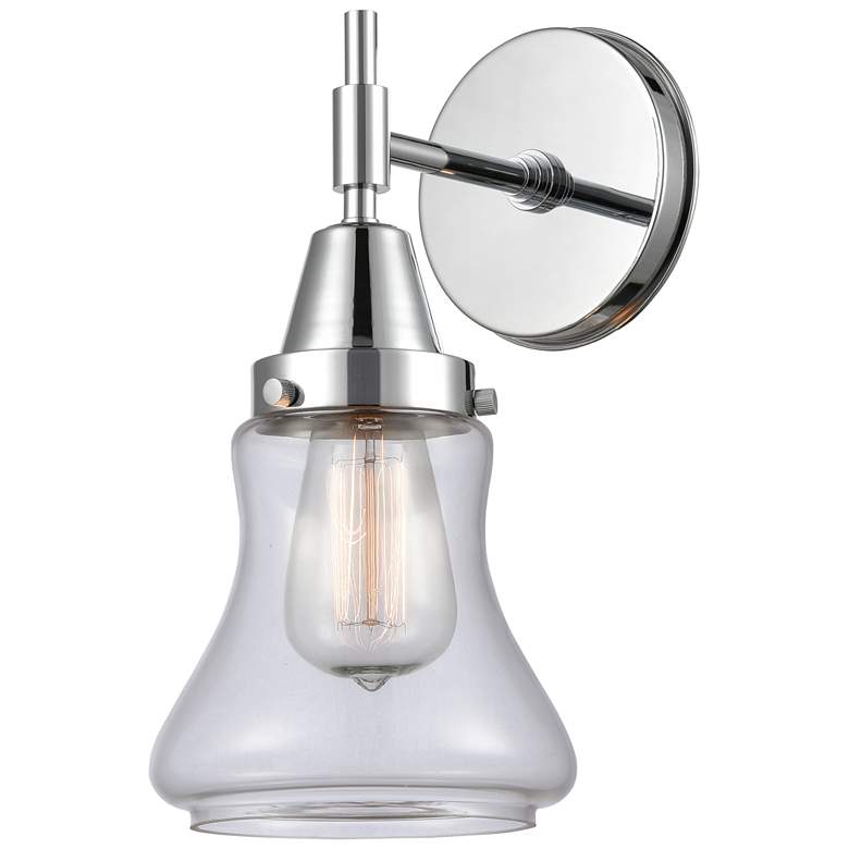 Image 1 Caden Bellmont 11.5" High Polished Chrome Sconce w/ Clear Shade