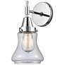 Caden Bellmont 11.5" High Polished Chrome Sconce w/ Clear Shade