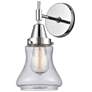 Caden Bellmont 11.5" High Polished Chrome Sconce w/ Seedy Shade