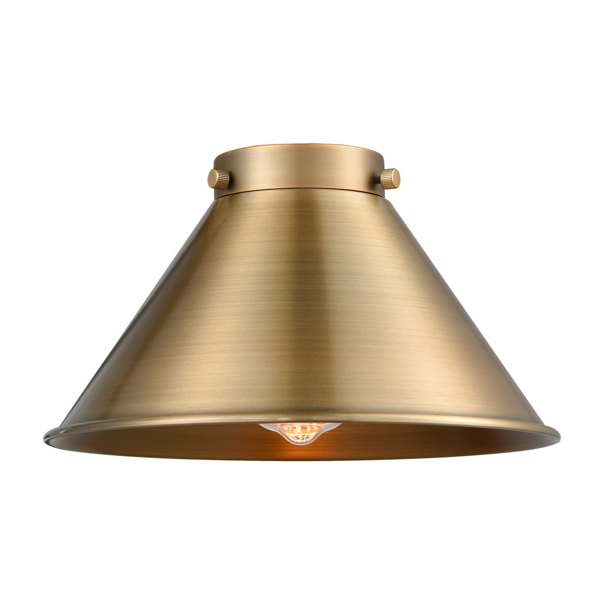 Image 3 Caden Briarcliff 10"W Brushed Brass Stem Mini Pendant w/ Brass Shade more views