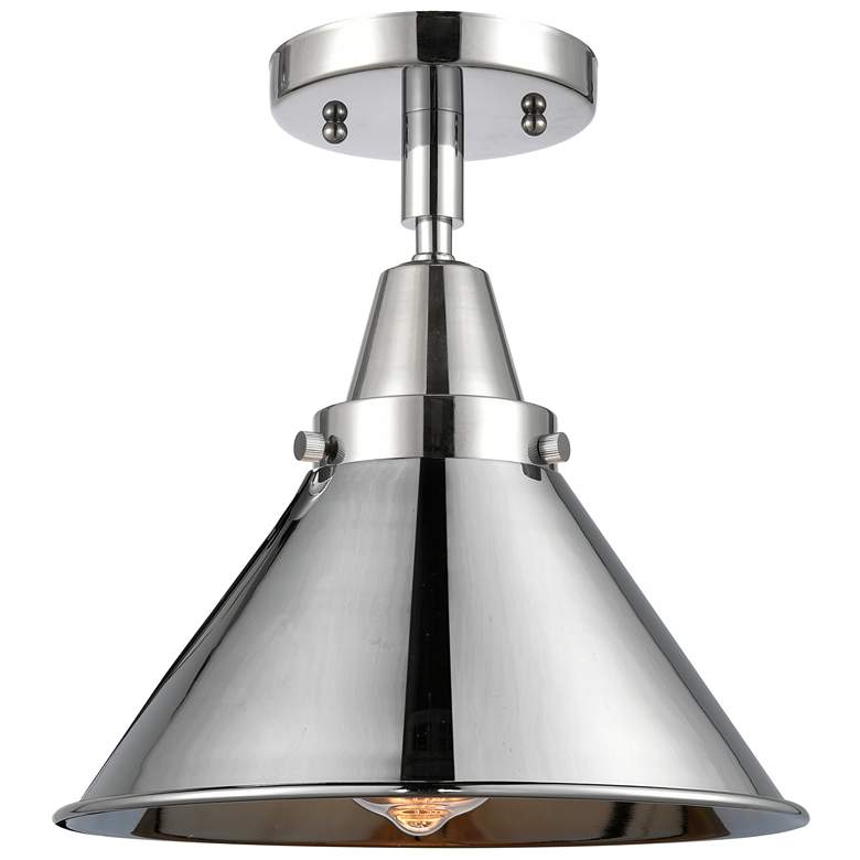 Image 1 Caden Briarcliff 10"W Polished Chrome Flush Mount w/ Polished Chrome S
