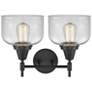 2_Caden Caden 2 Light 17" LED Bath Light - Matte Black - Clear Shade more views