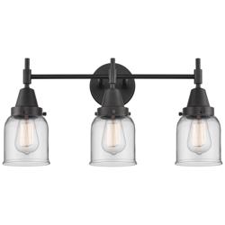 Caden Caden 3 Light 23" LED Bath Light - Matte Black - Clear Shade