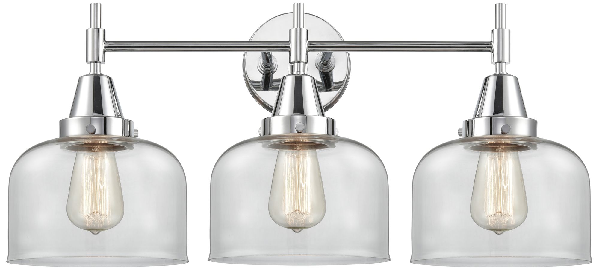 Caden Caden 3 Light 26" LED Bath Light - Polished Chrome - Clear Shade