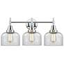 Caden Caden 3 Light 26" LED Bath Light - Polished Chrome - Clear Shade