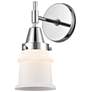 Caden Canton 10.75" High Polished Chrome Sconce w/ Matte White Shade