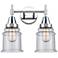 Caden Canton 15"W 2 Light Polished Chrome Bath Vanity Light w/ Seedy S