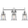 Caden Canton 23.25"W 3 Light Polished Chrome Bath Light w/ Clear Shade