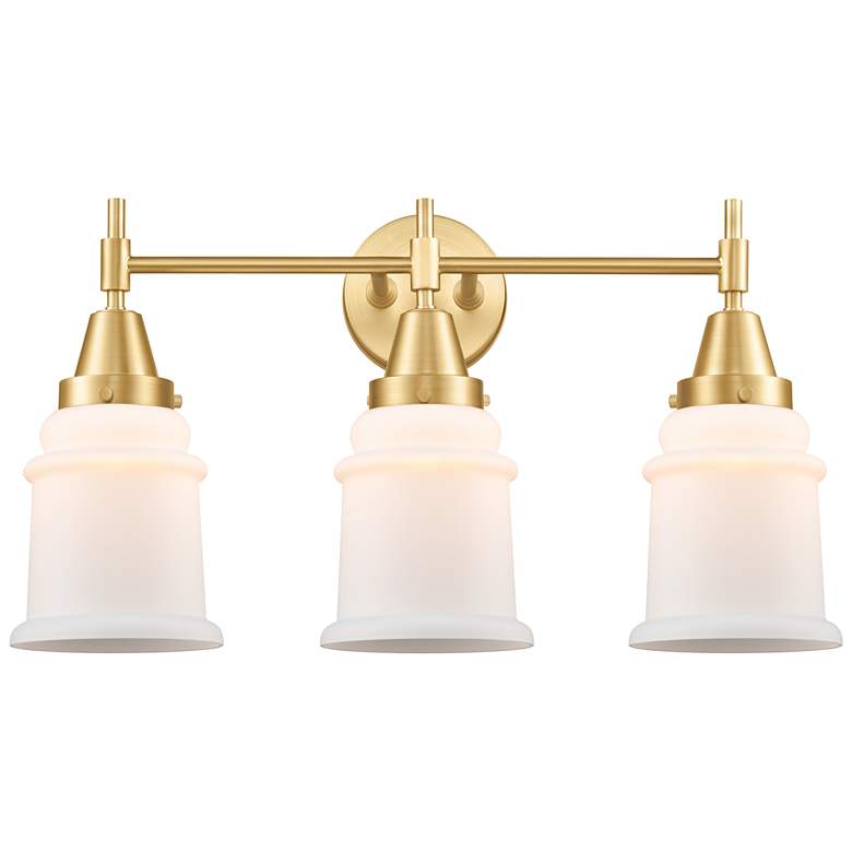 Image 1 Caden Canton 24" Wide 3 Light Gold Bath Vanity Light w/ Matte White Sh