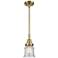Caden Canton 6.5" Wide Antique Brass Stem Hung Mini Pendant w/ Seedy S