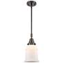 Caden Canton 6.5" Wide Bronze Stem Hung Mini Pendant w/ Matte White Sh