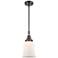 Caden Canton 6.5" Wide Bronze Stem Hung Mini Pendant w/ Matte White Sh