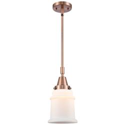 Caden Canton 6.5" Wide Copper Stem Hung Mini Pendant w/ Matte White Sh