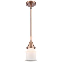 Caden Canton 6.5" Wide Copper Stem Hung Mini Pendant w/ Matte White Sh
