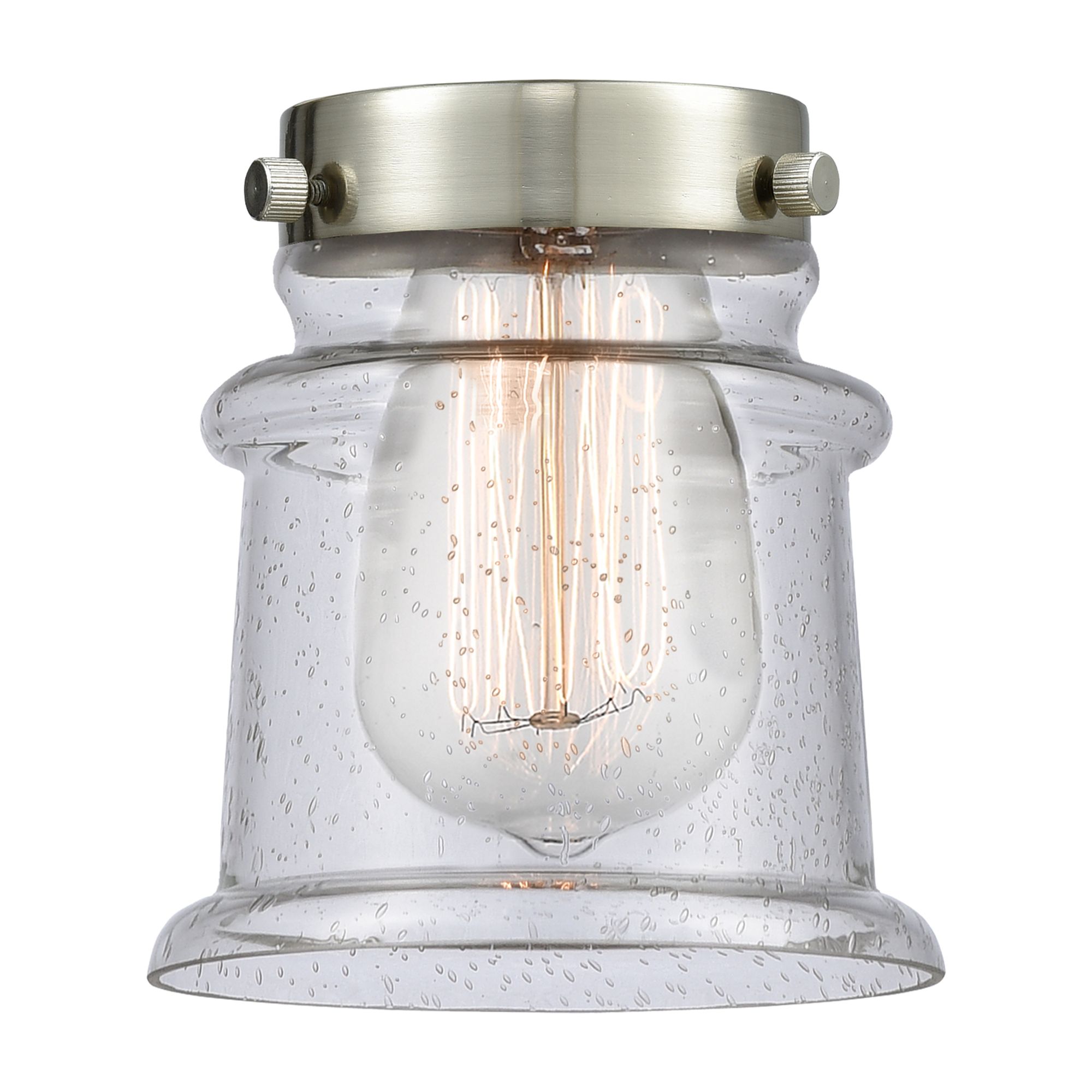 Image 3 Caden Canton 6.5" Wide Copper Stem Hung Mini Pendant w/ Seedy Shade more views