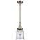 Caden Canton 6.5"W Brushed Nickel Stem Hung Mini Pendant w/ Clear Shad