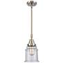 Caden Canton 6.5"W Brushed Nickel Stem Hung Mini Pendant w/ Seedy Shad
